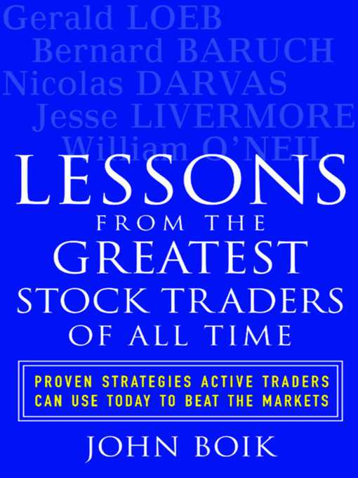 Cover image for Lessons from the Greatest Stock Traders of All Time
